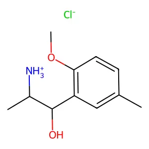 [1-hydroxy-1-(2-methoxy-5-methylphenyl)propan-2-yl]azanium chloride structure