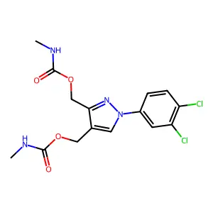[1-(3,4-dichlorophenyl)-3-(methylcarbamoyloxymethyl)pyrazol-4-yl]methyl N-methylcarbamate structure