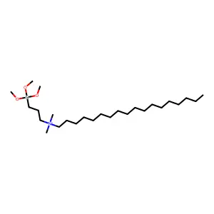dimethyl-octadecyl-(3-trimethoxysilylpropyl)azanium structure