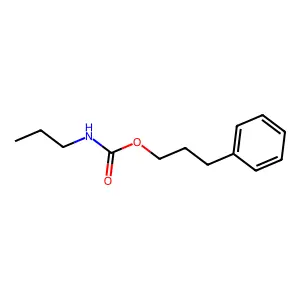 Propylcarbamic acid 3-phenylpropyl ester structure