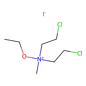 bis(2-chloroethyl)-ethoxy-methylazanium iodide structure