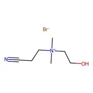 2-cyanoethyl-(2-hydroxyethyl)-dimethylazanium bromide structure