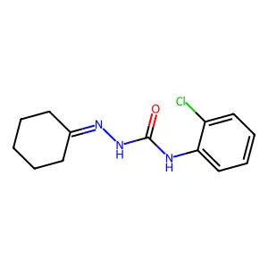 1-(2-chlorophenyl)-3-(cyclohexylideneamino)urea structure