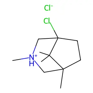 1-Chloro-3,5,8,8-tetramethyl-3-azabicyclo(3.2.1)octane hydrochloride structure