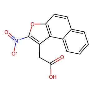 2-(2-nitrobenzo[e][1]benzofuran-1-yl)acetic acid structure
