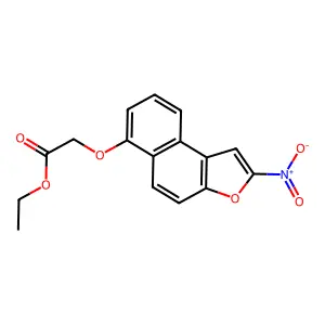 ACETIC ACID, ((2-NITRONAPHTHO(2,1-b)FURAN-7-YL)OXY)-, ETHYL ESTER structure