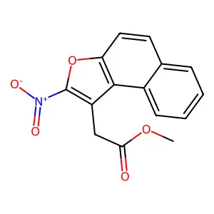 NAPHTHO(2,1-b)FURAN-1-ACETIC ACID, 2-NITRO-, METHYL ESTER structure