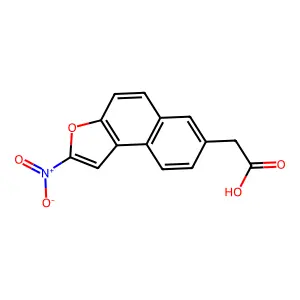 NAPHTHO(2,1-b)FURAN-7-ACETIC ACID, 2-NITRO- structure