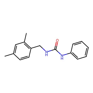 1-[(2,4-dimethylphenyl)methyl]-3-phenylurea structure