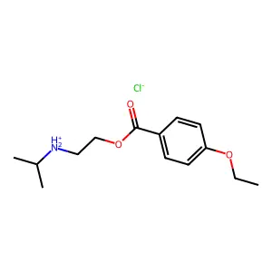 p-Ethoxybenzoic acid 2-(isopropylamino)ethyl ester hydrochloride structure