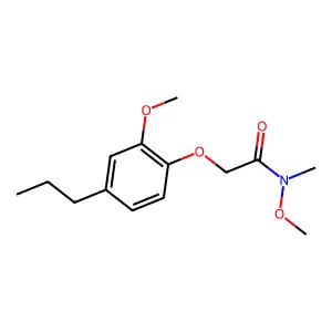 N,O-Dimethyl-2-(2-methoxy-4-propylphenoxy)acetohydroxamic acid structure