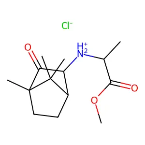N-(2-Oxo-3-bornyl)alanine methyl ester hydrochloride structure