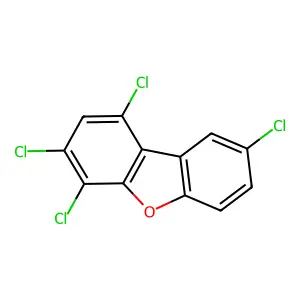 1,3,4,8-TETRACHLORODIBENZOFURAN structure