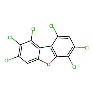 1,2,3,6,7,9-HEXACHLORODIBENZOFURAN structure