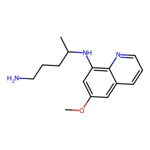 1,1-dideuterio-4-N-(6-methoxyquinolin-8-yl)pentane-1,4-diamine structure