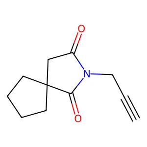2-prop-2-ynyl-2-azaspiro[4.4]nonane-1,3-dione structure