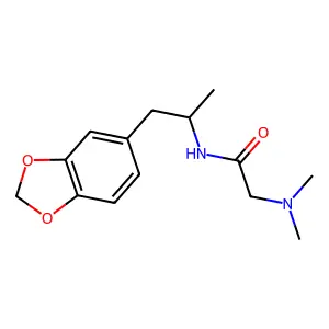N-[1-(1,3-benzodioxol-5-yl)propan-2-yl]-2-(dimethylamino)acetamide structure