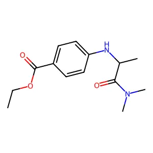 ethyl 4-[[1-(dimethylamino)-1-oxopropan-2-yl]amino]benzoate structure