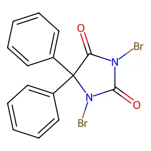1,3-Dibromo-5,5-diphenylimidazolidine-2,4-dione structure