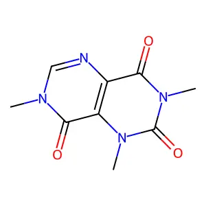 1,3,7-trimethylpyrimido[5,4-d]pyrimidine-2,4,8-trione structure