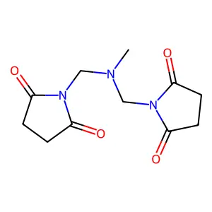 1-[[(2,5-dioxopyrrolidin-1-yl)methyl-methylamino]methyl]pyrrolidine-2,5-dione structure
