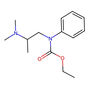ethyl N-[2-(dimethylamino)propyl]-N-phenylcarbamate structure