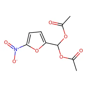 [acetyloxy-(5-nitrofuran-2-yl)methyl] acetate structure