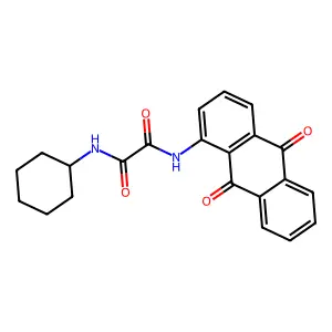 N-cyclohexyl-N'-(9,10-dioxoanthracen-1-yl)oxamide structure