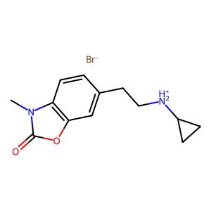 6-(2-(Cyclopropylamino)ethyl)-3-methyl-2(3H)-benzoxazolone hydrobromide structure