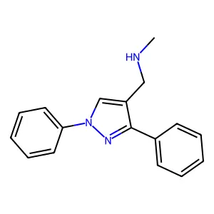 1-(1,3-diphenylpyrazol-4-yl)-N-methylmethanamine structure