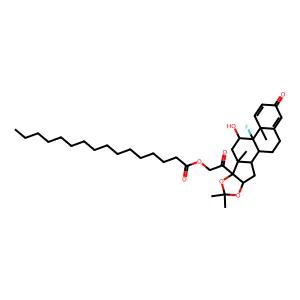 Triamcinolone acetonide 21-palmitate structure