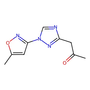 1-[1-(5-methyl-1,2-oxazol-3-yl)-1,2,4-triazol-3-yl]propan-2-one structure