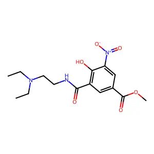 methyl 3-[2-(diethylamino)ethylcarbamoyl]-4-hydroxy-5-nitrobenzoate structure