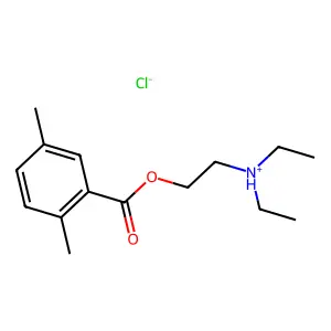 2-(2,5-dimethylbenzoyl)oxyethyl-diethylazanium chloride structure