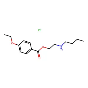 butyl-[2-(4-ethoxybenzoyl)oxyethyl]azanium chloride structure