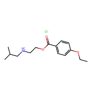 p-Ethoxybenzoic acid 2-(isobutylamino)ethyl ester hydrochloride structure