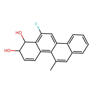 1,2-Chrysenediol, 12-fluoro-1,2-dihydro-5-methyl-, trans- structure