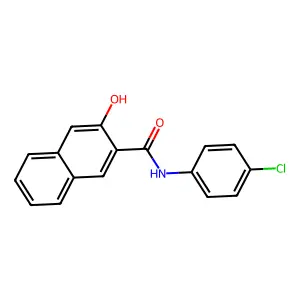 N-(4-chlorophenyl)-3-hydroxynaphthalene-2-carboxamide structure