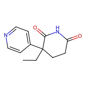 3-ethyl-3-pyridin-4-ylpiperidine-2,6-dione structure