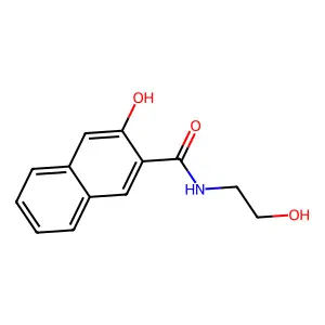 3-hydroxy-N-(2-hydroxyethyl)naphthalene-2-carboxamide structure