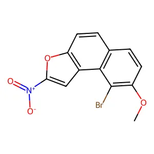 NAPHTHO(2,1-b)FURAN, 9-BROMO-8-METHOXY-2-NITRO- structure
