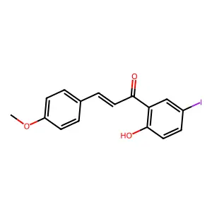 1-(2-hydroxy-5-iodophenyl)-3-(4-methoxyphenyl)prop-2-en-1-one structure