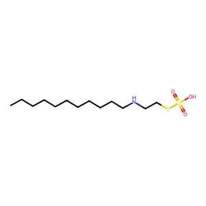 Ethanethiol, 2-undecylamino-, hydrogen sulfate (ester) structure
