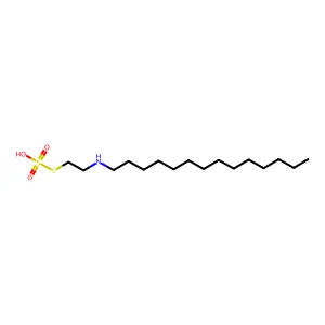 Ethanethiol, 2-tetradecylamino-, hydrogen sulfate (ester) structure