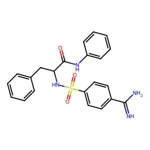 alpha-((p-Amidinophenyl)sulfonamido)hydrocinnamanilide structure