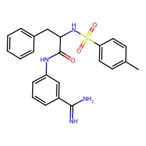 3'-Amidino-alpha-(p-toluenesulfonamido)hydrocinnamanilide structure