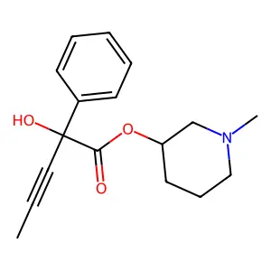 (1-methylpiperidin-3-yl) 2-hydroxy-2-phenylpent-3-ynoate structure