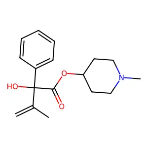 (1-methylpiperidin-4-yl) 2-hydroxy-3-methyl-2-phenylbut-3-enoate structure