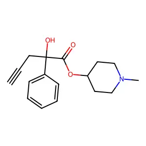 (1-methylpiperidin-4-yl) 2-hydroxy-2-phenylpent-4-ynoate structure