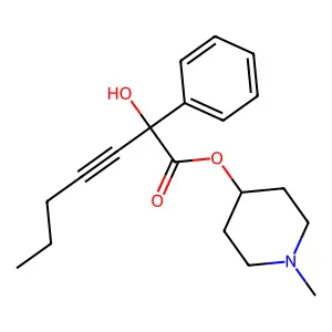(1-methylpiperidin-4-yl) 2-hydroxy-2-phenylhept-3-ynoate structure